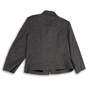 Womens Black Long Sleeve Spread Collar Regular Fit Full-Zip Jacket Size 16 image number 2