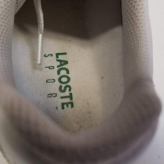 Lacoste Men's Carnaby Pro BL White Leather Tonal Trainers Sz. 9 image number 8