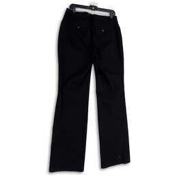 NWT Womens Black Flat Front Pockets Stretch Straight Leg Dress Pants Sz T10 alternative image