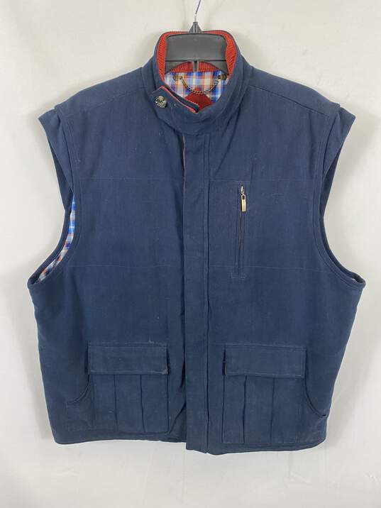 Hickey Freeman Blue Vest - Size X Large image number 1