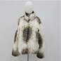 Vintage Bill Blass Sport Womens Faux Fur Animal Print Reversible Zip Coat Size L image number 1