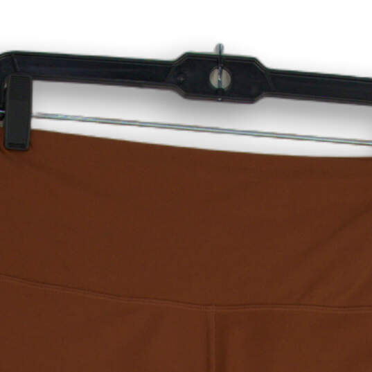 NWT Womens Orange Align High Rise Elastic Waist Athletic Shorts Size 18 image number 3