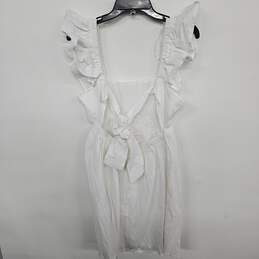 White Back Tie Flutter Dress alternative image
