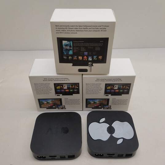 Apple TV Lot of 5 (A1469, A1469, A1378, A1427, A1427) image number 2