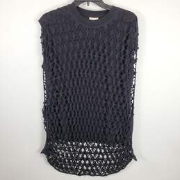 Dries Van Noten Women Black Crochet Tank Top L/XL