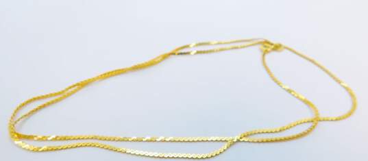 14K Gold Serpentine Chain Necklace 3.2g image number 2