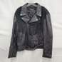 Asos MN's Genuine Black Leather & Suede Fringe Biker Jacket Size L image number 3