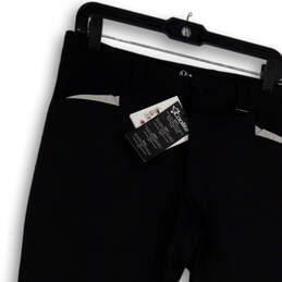 NWT Womens Black Dark Wash Flat Front Pockets Straight Leg Capri Pants Sz 8