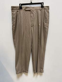 Oscar De La Renta Men Beige Khaki Dress Pants 38 x 32