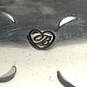 Designer Brighton Silver-Tone Floral Round Scroll Retired Bangle Bracelet image number 3