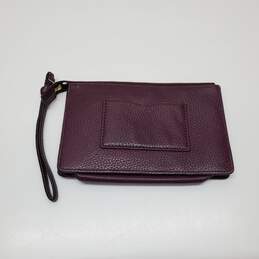 Kate Spade Cobble Hill Bee Burgundy Red Pebbled Leather Wristlet alternative image