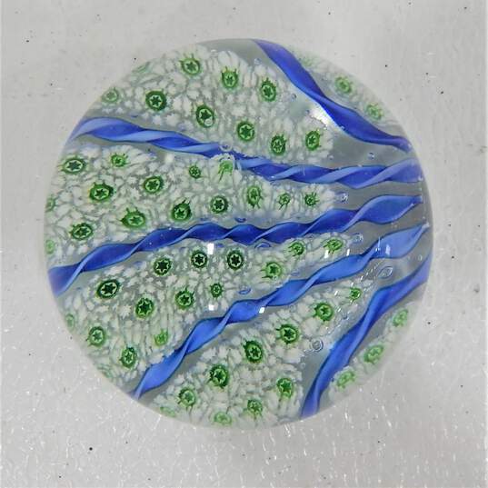 Vintage Murano Style Art Glass Millefiori Paperweight image number 5