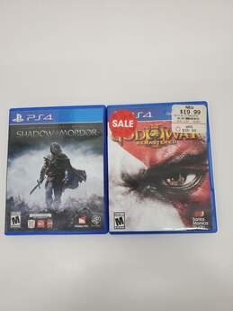 Shadow of Mordor + God of war PS4 Game Disc untested