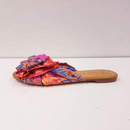 Gianni Bini Zereena Palm Printed Layered Bow Slide Sandals Size 8.5 M