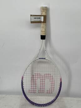Wilson Titanium Tennis Racket White & Purple