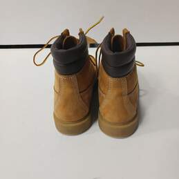 Women's Beige Leather Boots Size 6 alternative image