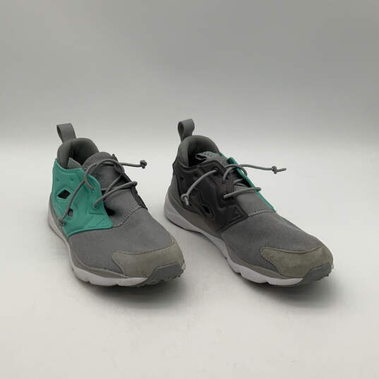 Womens Furylite Asymmetrical V70804 Gray Green Lace-Up Sneaker Shoes Size 9 image number 4