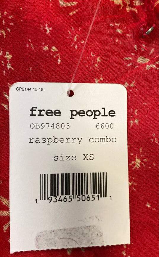 Free People Women's Raspberry Floral Maxi Dress- XS image number 3