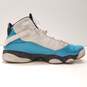 Air Jordan 6 Rings Blue Fury Cyber Pink Athletic Shoes Men's Size 10.5 image number 3