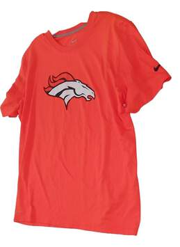 Mens Orange Denver Broncos Short Sleeve Crew Neck Pullover T Shirt Size Large alternative image