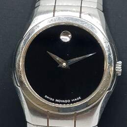 Movado Swiss 84 A1 1836 26mm WR Sapphire Crystal Black Dial Dress Watch 79g alternative image