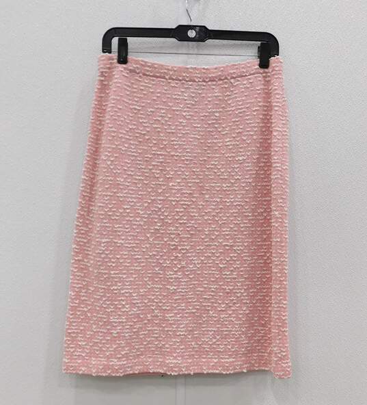 Women's St. John Collection Pink 2 Piece Knit Blazer & Skirt image number 5