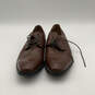 Mens Michigan Brown Leather Almond Toe Lace-Up Oxford Dress Shoes Size 11 image number 2