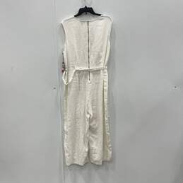 NWT Vince Camuto Womens White Sleeveless Back Zip One-Piece Jumpsuit Size L alternative image