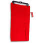 NWT Womens Red Flat Front Elastic Waist Straight & Pencil Skirt Size XL image number 2