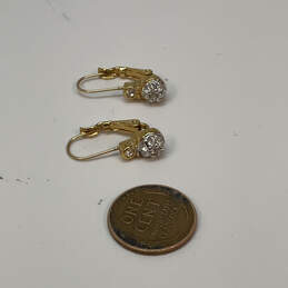 Designer Swarovski Gold-Tone Clear Crystal Clip On Hoop Earrings alternative image