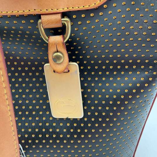Dooney & Bourke Womens Brown Black Leather Tote Bag With Matching Wallet image number 3
