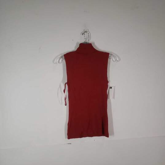 NWT Womens Knitted Turtleneck Sleeveless Shell Pullover Sweater Tank Top Size S image number 2
