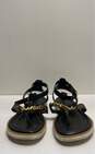 Michael Kors Gold Chain Link Black Thong Sandals Women's Size 9.5 image number 2