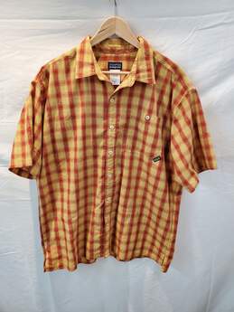 Patagonia Lightweight Short Sleeve Striped Button Up Shirt Size L