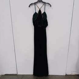 Women’s Aidan Mattox Cold-Shoulder Velvet Column Gown Sz 8 NWT