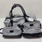 OPAGE Grey Weekender 3pc. Canvas Travel/Duffel Bag Set w/ Crossbody & Toiletries Bags image number 1