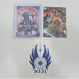 RARE Star Wars Revenge of The Sith Topps 2005 Lot of 3 Cards w/ Embossed Vader