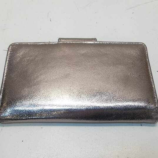 Kenneth Cole Whitney Silver Metallic Bifold ID Card Organizer Wallet image number 2