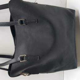 Steve Madden Black Faux Leather Large Travel Weekender Shoulder Shopper Tote Bag alternative image