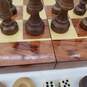 Wooden Chess & Backgammon Combo Set w/ Reversible Board - Complete image number 4