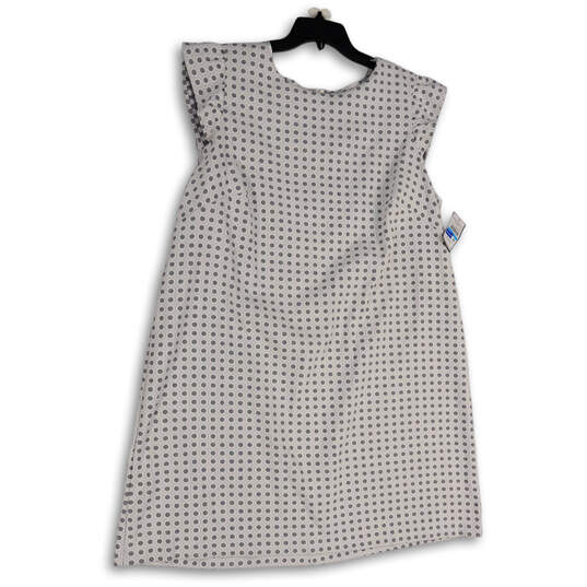NWT Womens Gray Polka Dot Cap Sleeve Round Neck Mini Dress Size 20W image number 1