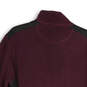 Womens Burgundy Red Moc Neck Long Sleeve 1/4 Zip Pullover Sweater Size L image number 4