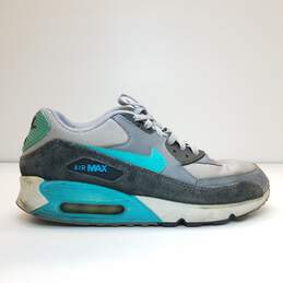 Nike Air Max 90 Essential Wolf Grey Hyper Jade Athletic Shoes Men's Size 10.5