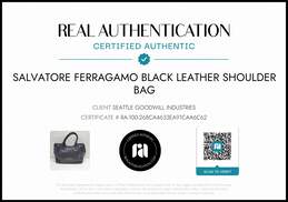 Salvatore Ferragamo Black Leather Hobo Shoulder Bag AUTHENTICATED alternative image