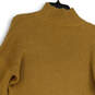 NWT Womens Tan Knitted Mock Neck Long Sleeve Short Sweater Dress Size XS image number 4