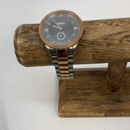 Designer Fossil Sydney ES-3068 Smoke And Rose Gold Tone Analog Wristwatch