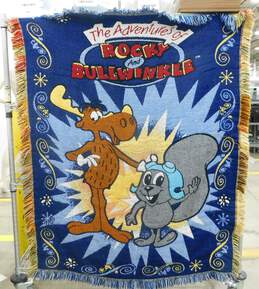 Vintage The Adventures of Rocky & Bullwinkle Throw Blanket