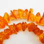 Artisan Amber Graduated Nugget Beaded Statement Necklace 50.3g image number 3