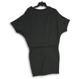 Womens Black Pleated Round Neck Cap Sleeve T-Shirt Dress Size XS alternative image