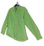 Ted Baker Mens Green Long Sleeve Front Pocket Spread Collared Dress Shirt Size Large image number 5
